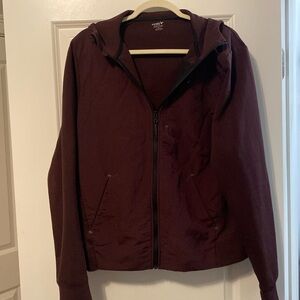 Old Navy fleece water, resistant jacket, medium burgundy